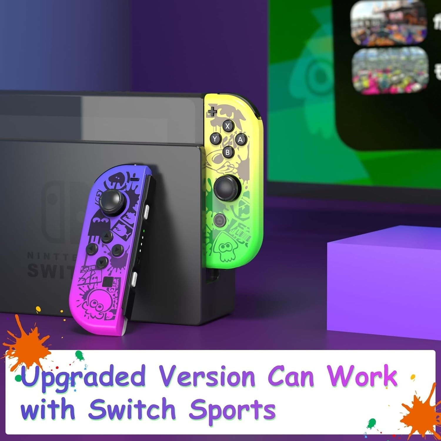 Colorfish Switch Controller for Nintendo Switch, Switch Remote Control supports Dual Vibration/Motion Control/Screenshot/Wake-up