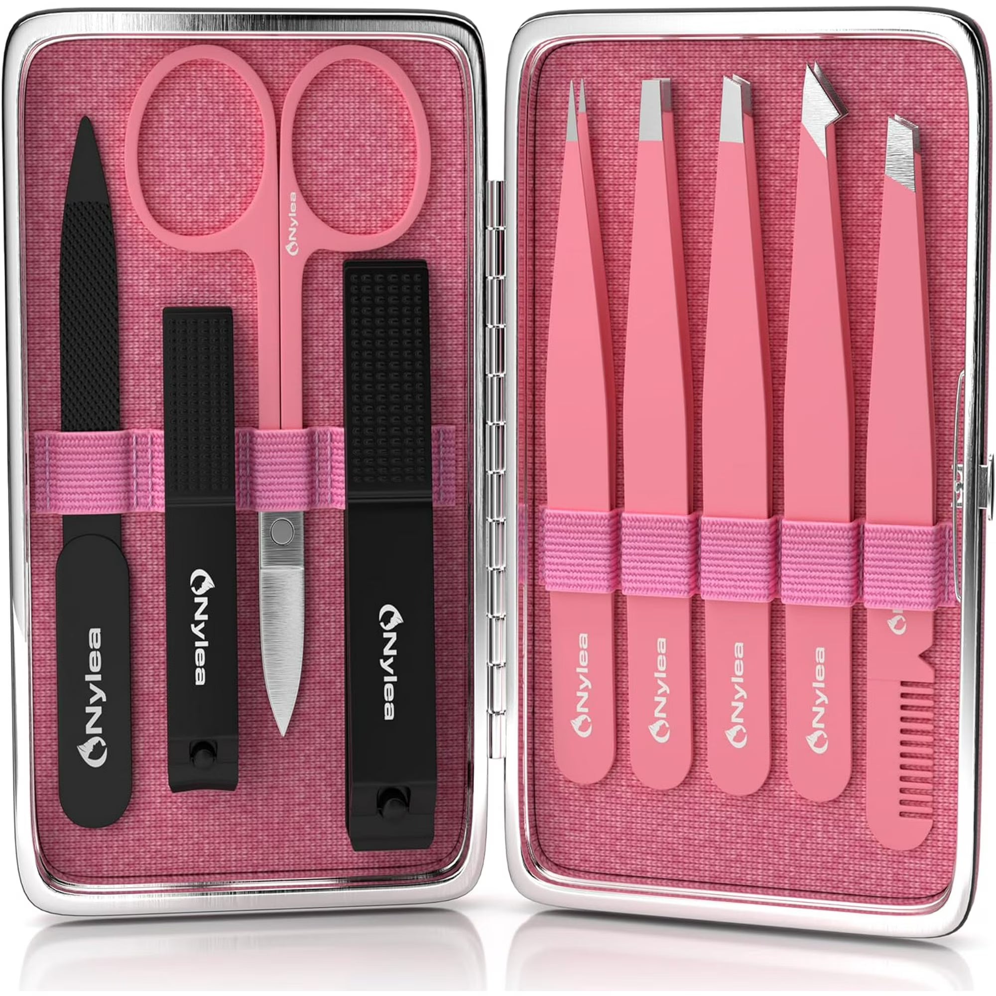 Colorfish Professional Tweezers Set and Nail Clippers for Men and Women