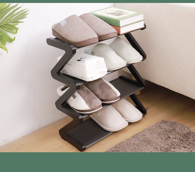 Colorfish Shoe Rack Shoe Rack Organizer Four Tier Shoe Rack Daily Use Bedroom Closet Entryway Bedroom 51X46Cm