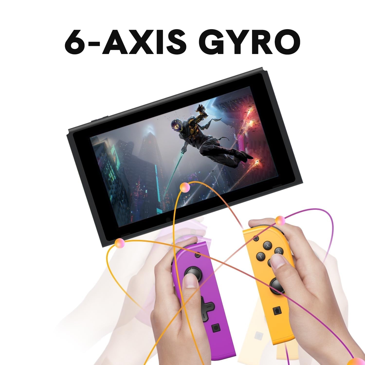 Colorfish Switch Controller for Nintendo Switch, Switch Remote Joy Pad supports Dual Vibration/Motion Control/Screenshot/Wake-up