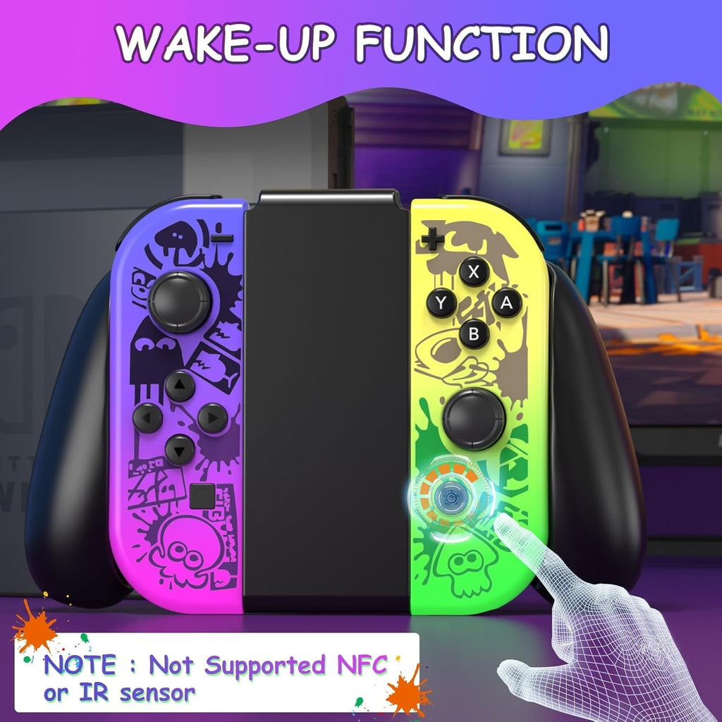 Colorfish Switch Controller for Nintendo Switch, Switch Remote Control supports Dual Vibration/Motion Control/Screenshot/Wake-up