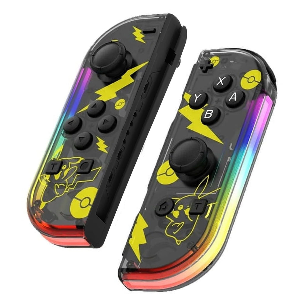 Colorfish Game Controller for Nintendo Switch With LED, Crystal Clear