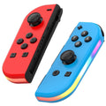 Colorfish Game Controller for Nintendo Switch With LED, Neon Red/Blue