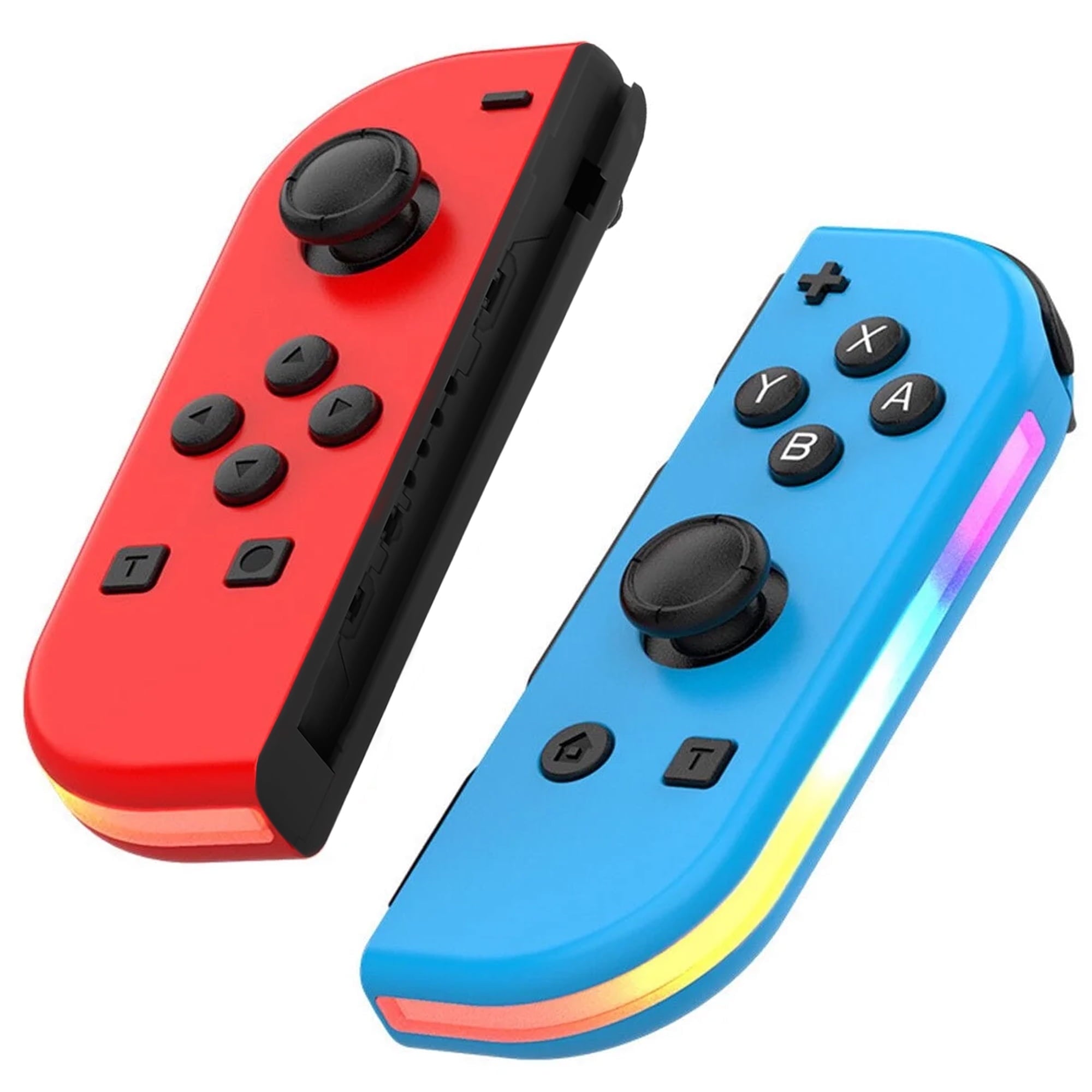 Colorfish Game Controller for Nintendo Switch With LED, Neon Red/Blue
